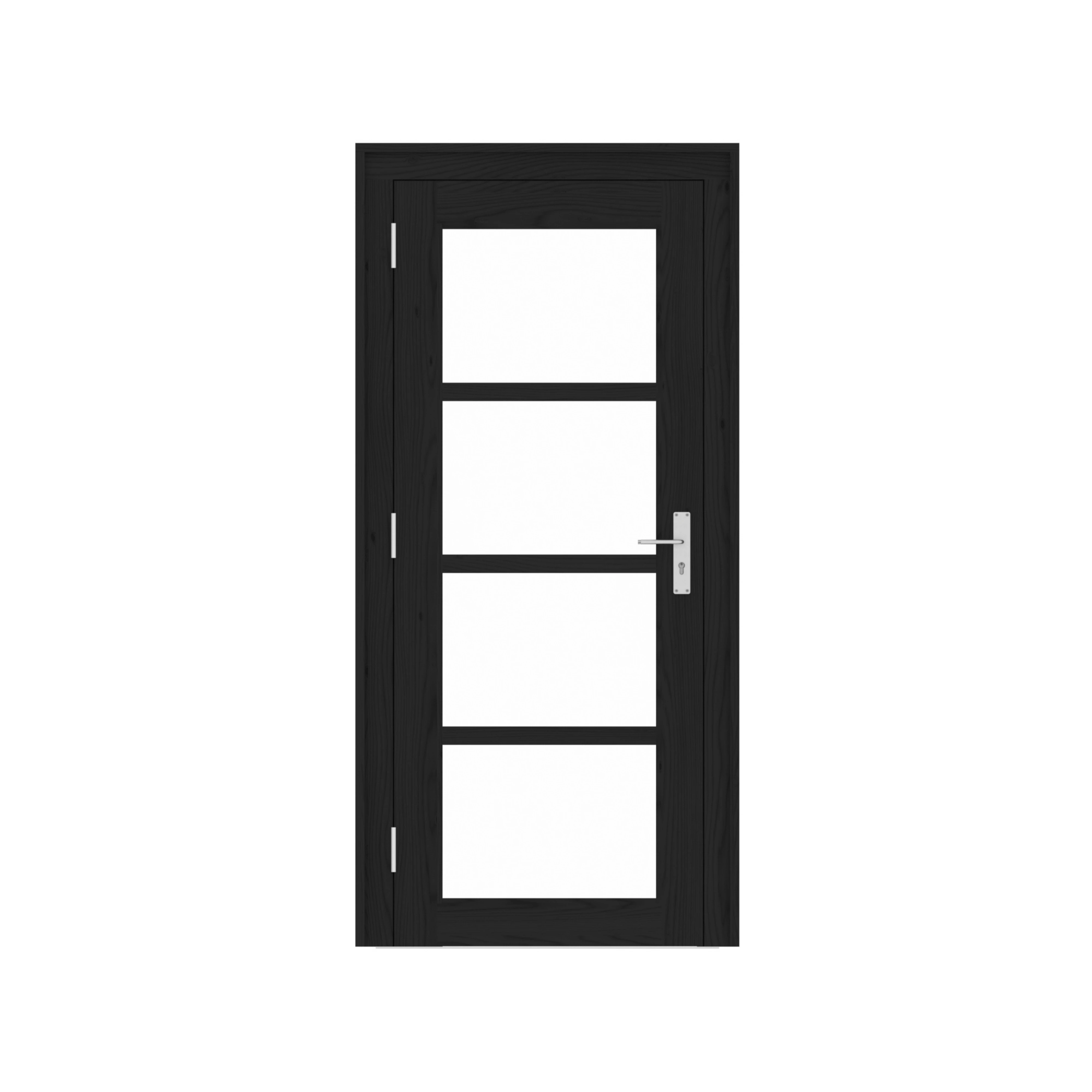 Enkele Deur Steellook 4-Ruits Vuren Links-draaiend 96 x 214 cm - Afbeelding 1